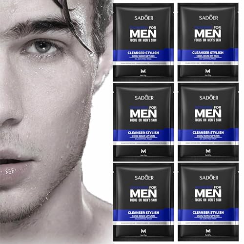 6-Pack Men's Refreshing Oil Control Face Masks