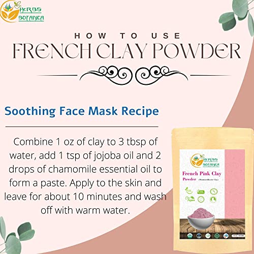 Herbs Botanica French Pink Rose Clay Mask Powder
