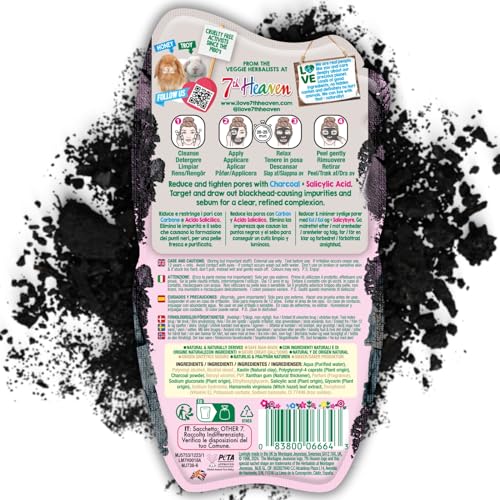 Charcoal Peel Off Mask with Salicylic Acid - 6 Pack