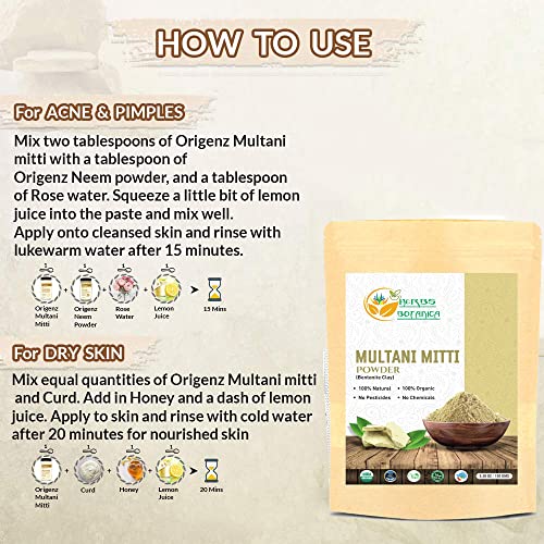 Organic Indian Mud Mask for Deep Cleansing - 5.3 Oz