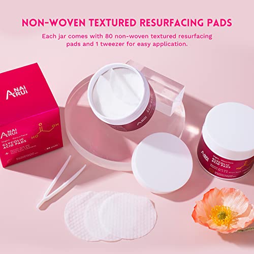 ANAIRUI Glycolic Acid Pads, Resurfacing AHA Facial Pads
