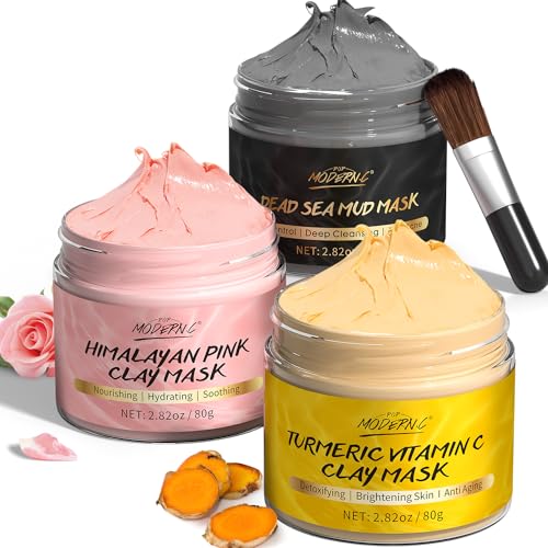 Mud Mask Set: Turmeric, Dead Sea, Himalayan