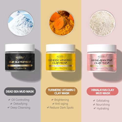 Mud Mask Set: Turmeric, Dead Sea, Himalayan