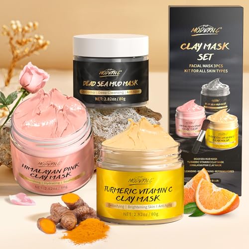 Mud Mask Set: Turmeric, Dead Sea, Himalayan