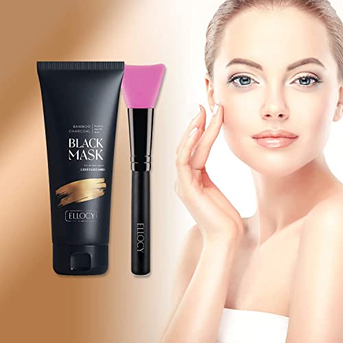 Ellocy Charcoal Peel-Off Mud Mask with Brush