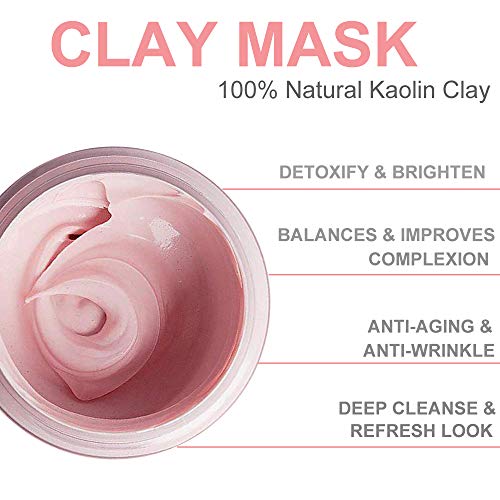 Natural Pink Clay Mask: Deep Cleansing, Hydrating & Brightening