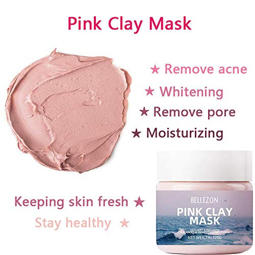 Natural Pink Clay Mask: Deep Cleansing, Hydrating & Brightening