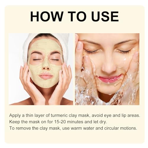 Turmeric Clay Facial Mask, Anti-Aging, Vitamin C
