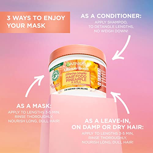 Garnier Glowing Lengths Pineapple & Amla Hair Food 3-in-1 Mask