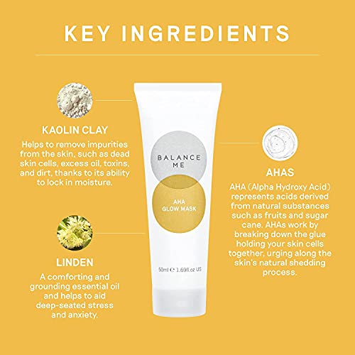 Balance Me AHA Glow Mask - Glycolic Triple-Action Exfoliation