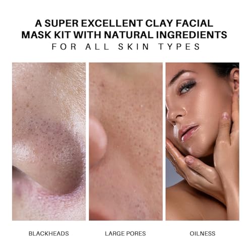Shefave 3-Pack Mud Mask Set - Turmeric, Bubble Clay, Hydrating
