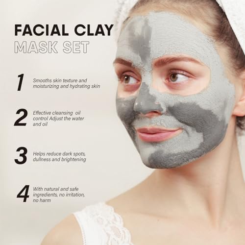 Shefave 3-Pack Mud Mask Set - Turmeric, Bubble Clay, Hydrating