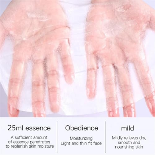 Hyaluronic Acid & Plant Extract Face Masks - 8 Pack