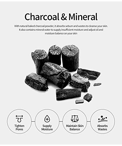 SNP Charcoal Black Ampoule Tightening Sheet Mask - 10pk