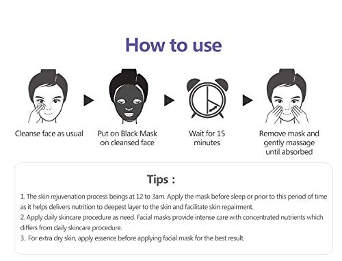 SNP Charcoal Black Ampoule Tightening Sheet Mask - 10pk