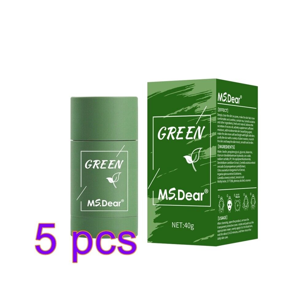 Green tea clay stick mask for poreless, oil-free skin