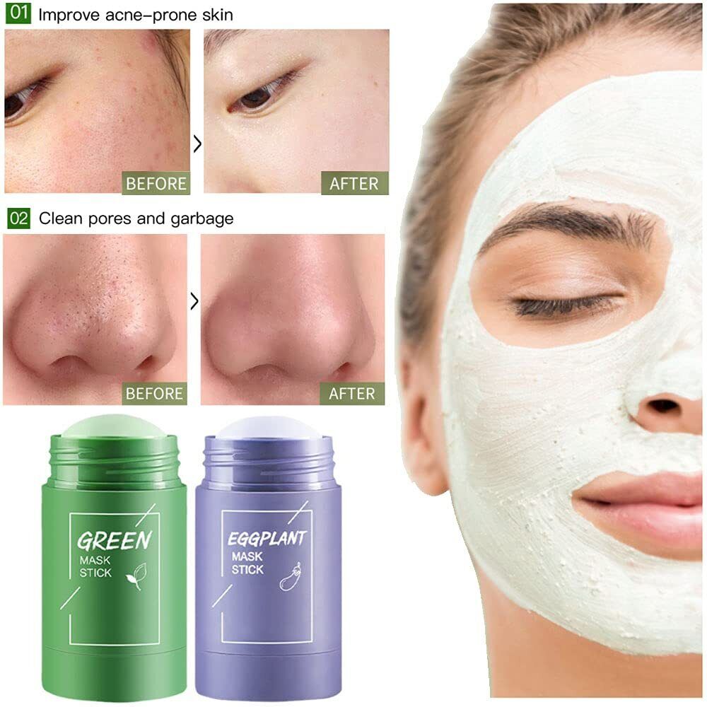 Green Tea/Eggplant Clay Stick Mask - Deep Cleansing