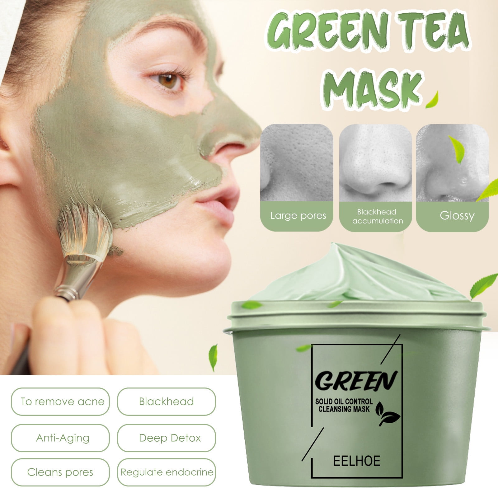 Green Tea Mud Mask for Acne Control