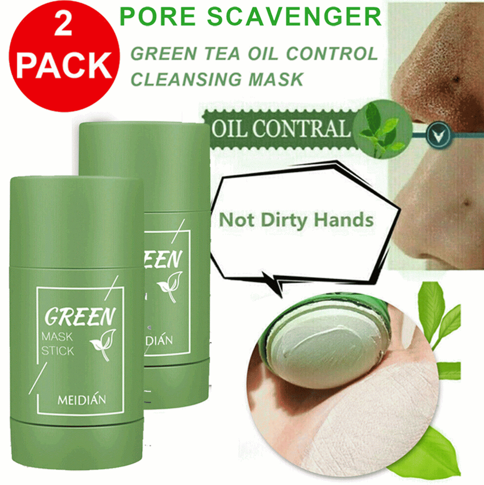 Green Tea Clay Mask Stick - Deep Cleanse & Purify
