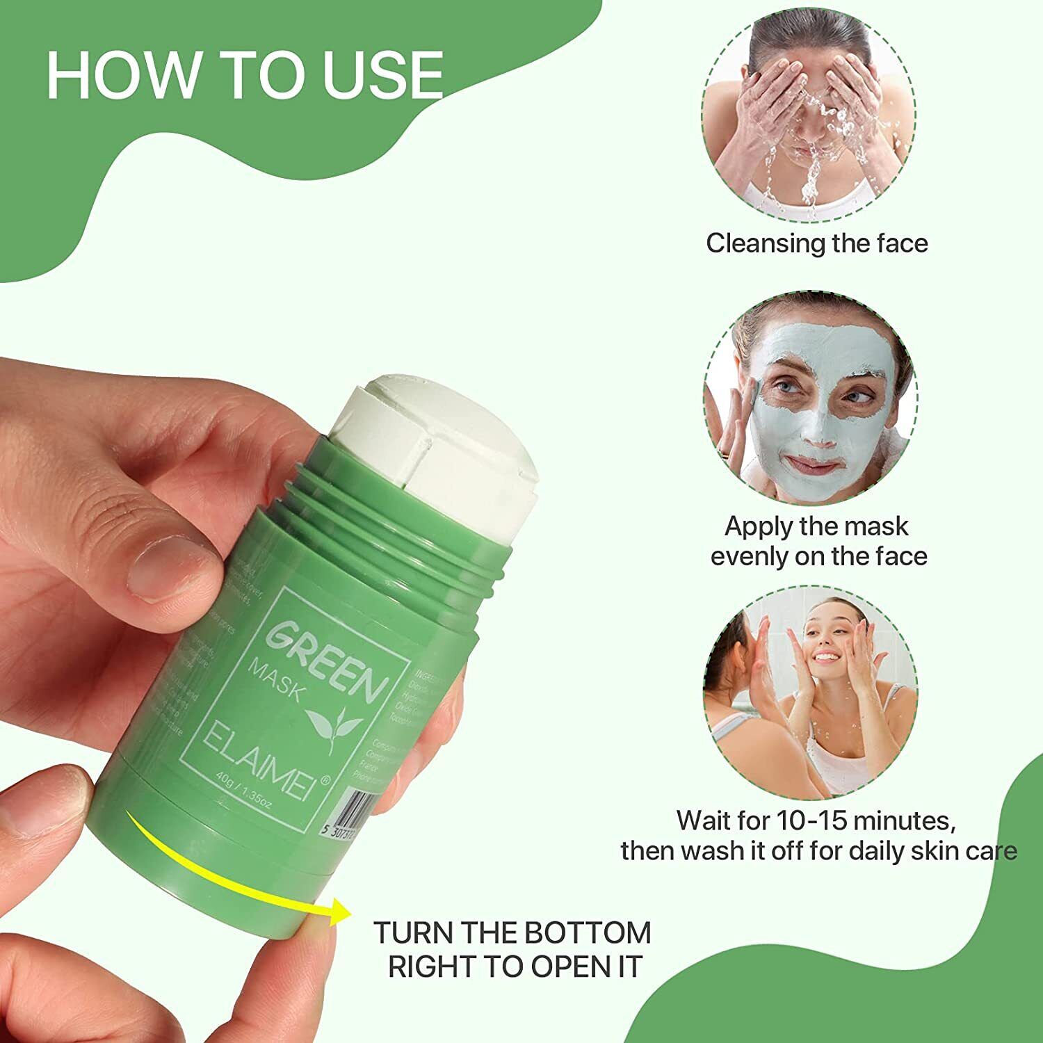 Green Tea Clay Stick Mask for Blackheads