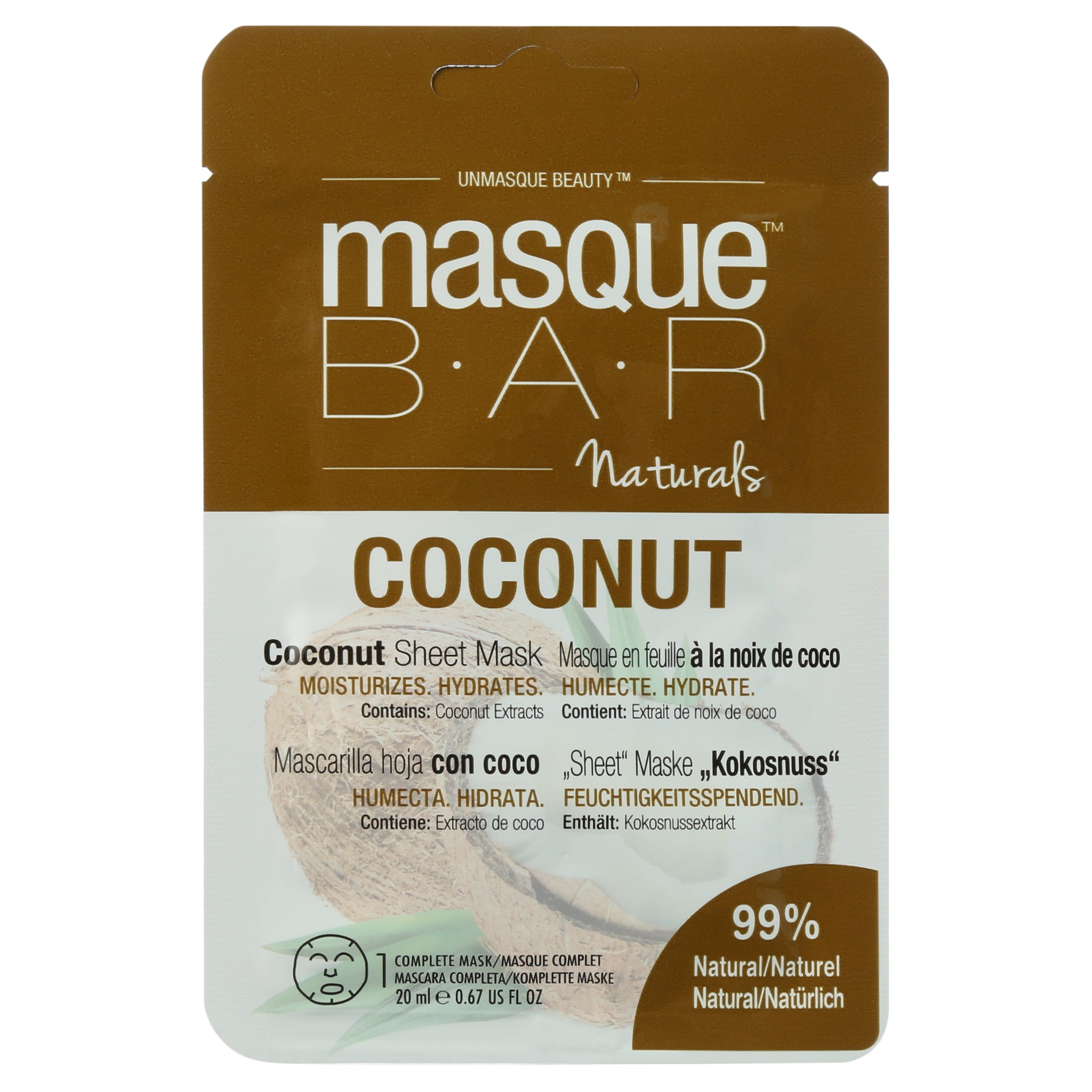 Coconut Sheet Mask - Natural & Vegan