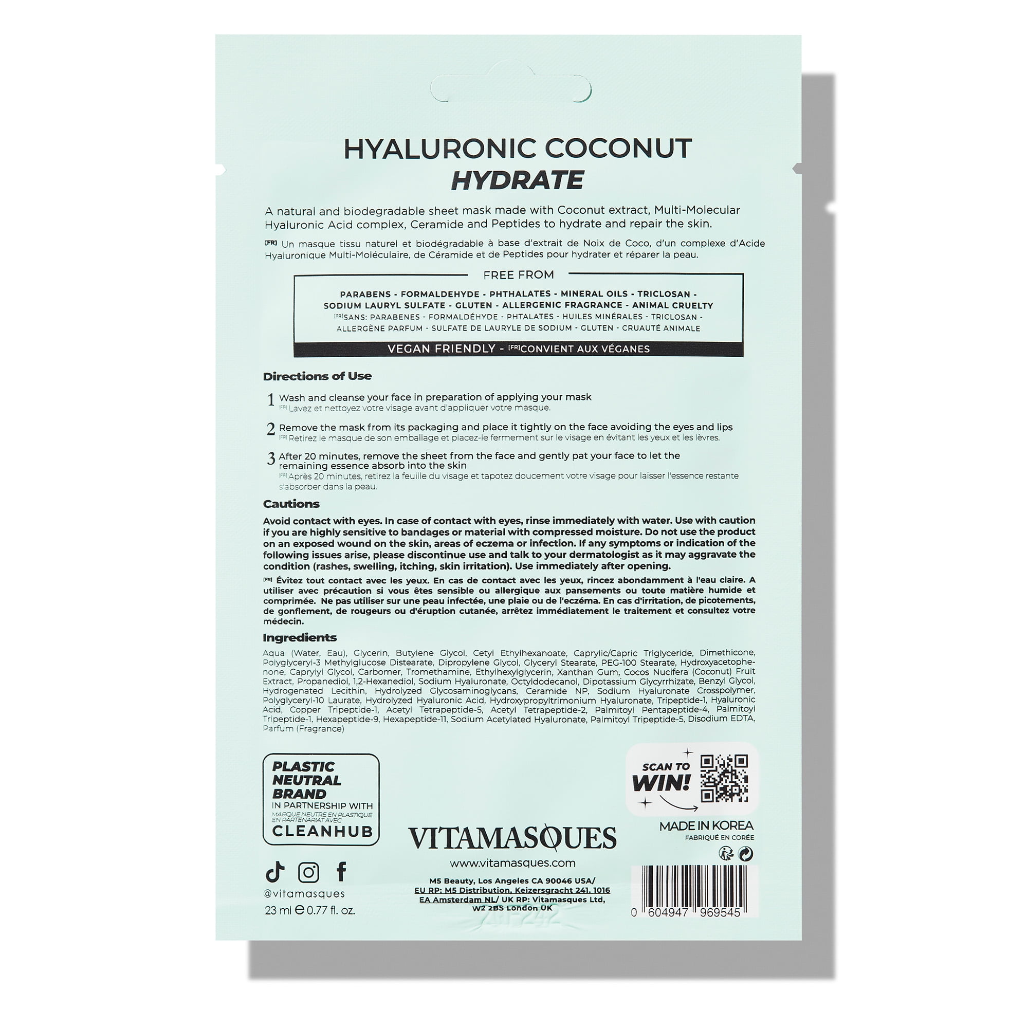 Coconut Hydrating Face Mask with Hyaluronic Acid