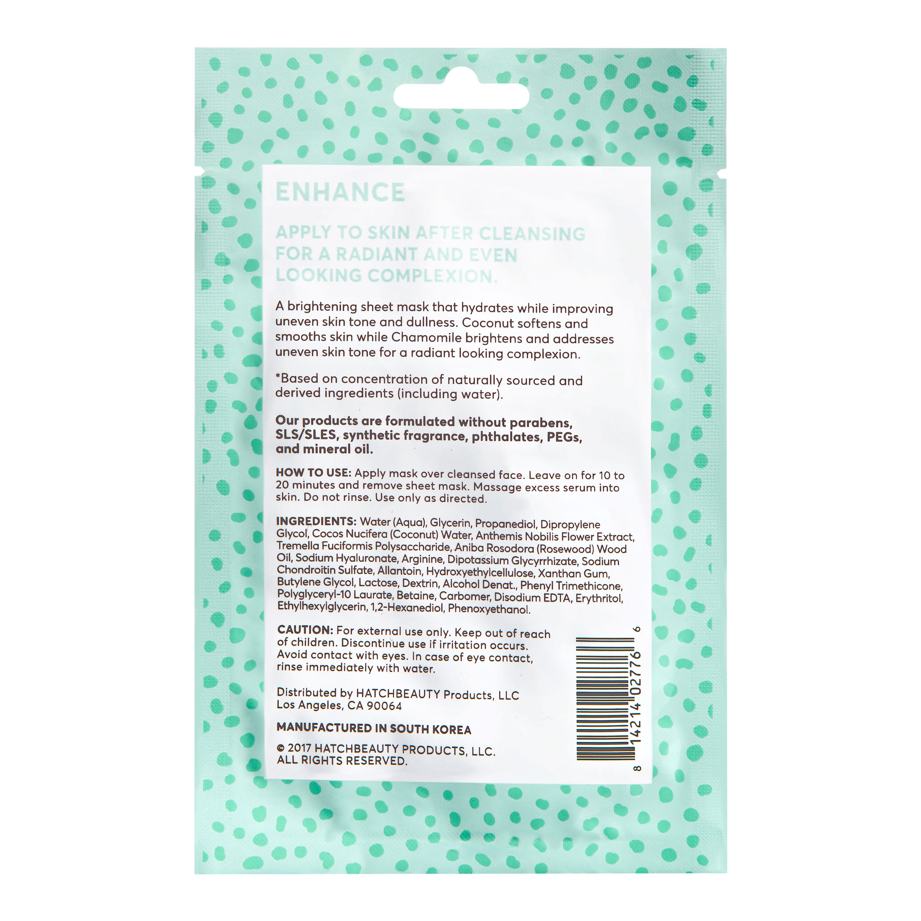 found Brightening Coconut Sheet Mask, 1 Count