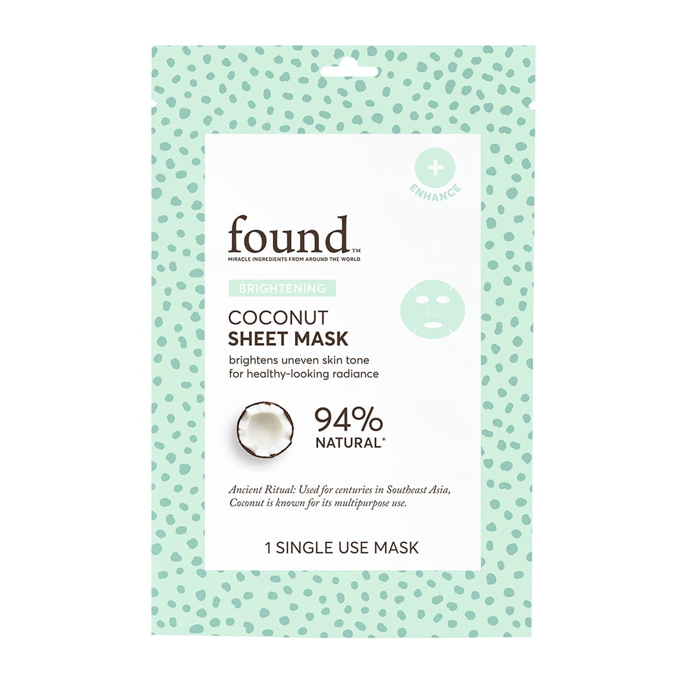 found Brightening Coconut Sheet Mask, 1 Count
