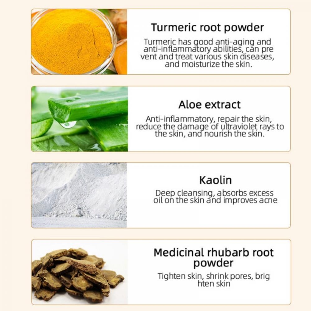 Turmeric Clay Mud Mask with Kaolin & Vitamin C
