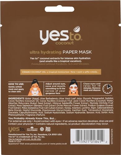 Coconut Ultra Hydrating Paper Mask