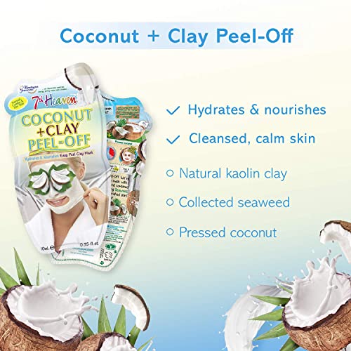 7th Heaven Coconut Clay Peel-Off Mask for Hydration