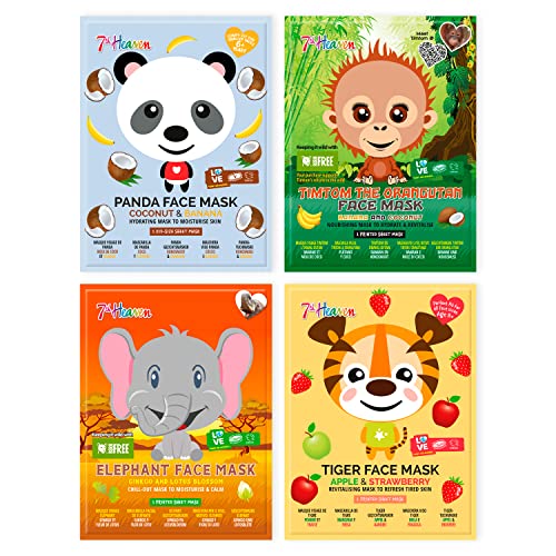 Kids' Jungle Animals Sheet Mask Pack