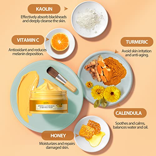 Turmeric Vitamin C Clay Mask for Clear Skin