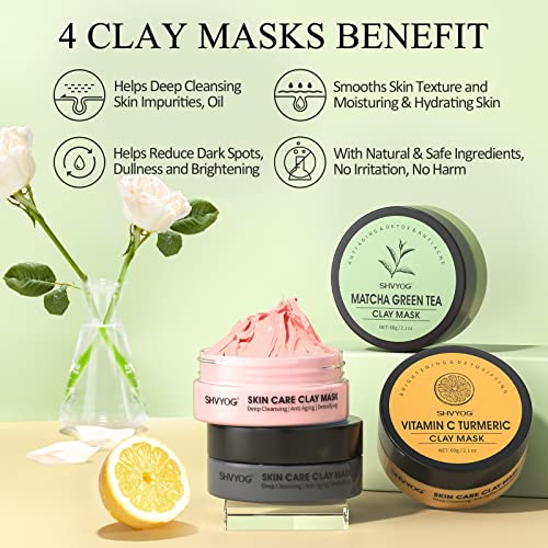 4-Piece Mud Mask Set for Radiant Skin