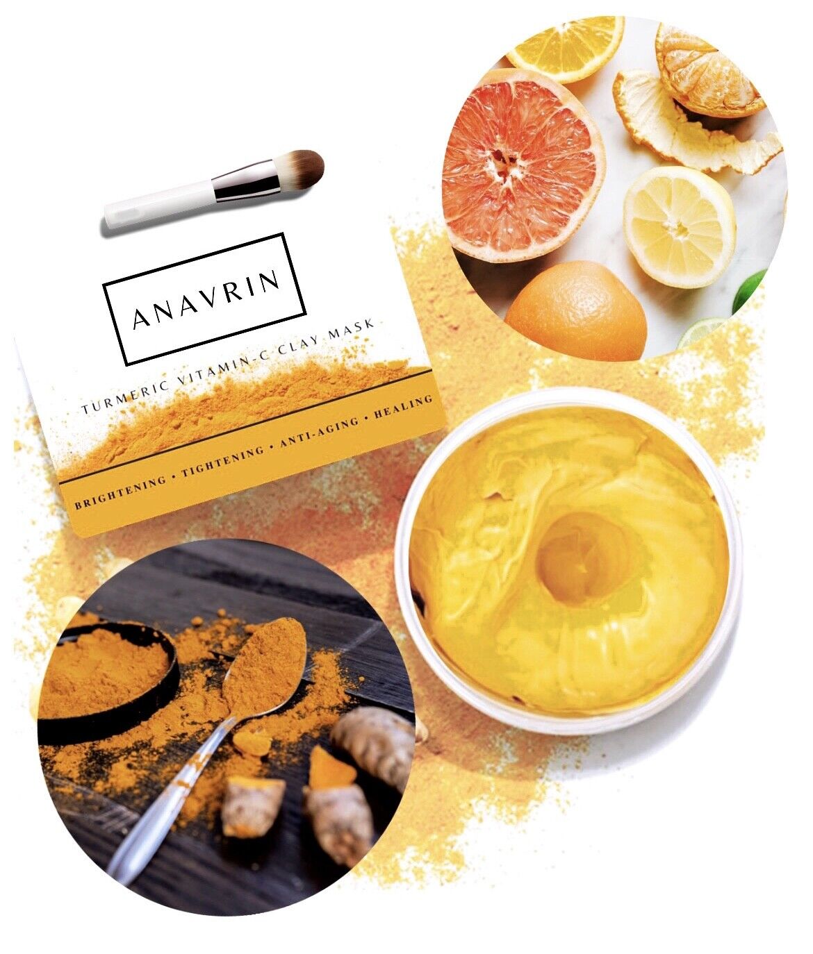 Turmeric Vitamin C Clay Mask for Dark Spots