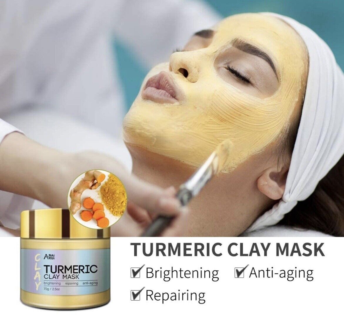 Turmeric Green Tea Mud Mask with Dead Sea Minerals