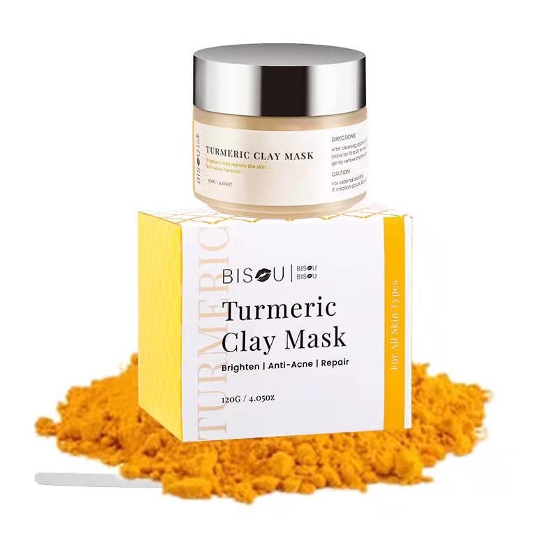 Organic Turmeric Clay Mask for Anti-Aging & Brightening