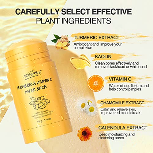 Organic Turmeric Clay Stick Mask with Vitamin C