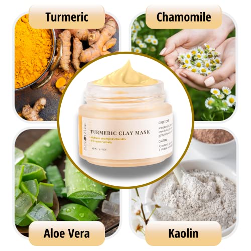 Organic Turmeric Clay Mask for Anti-Aging & Brightening