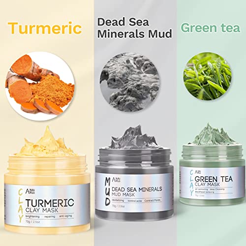 Turmeric Green Tea Mud Mask Set - 210g