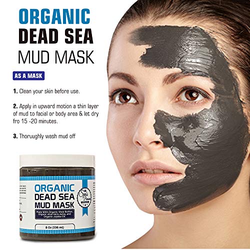Premium Organic Dead Sea Mud Mask with Brush