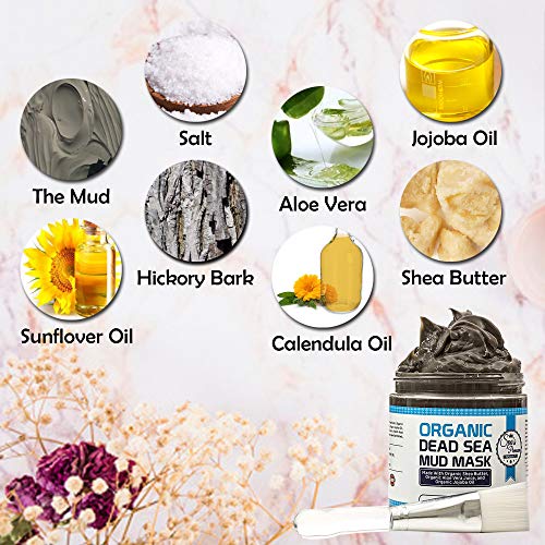 Premium Organic Dead Sea Mud Mask with Brush