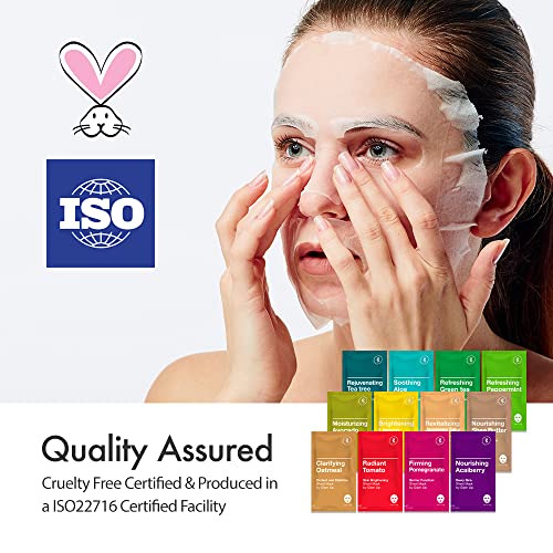 12 Pack GLAM UP Facial Sheet Masks