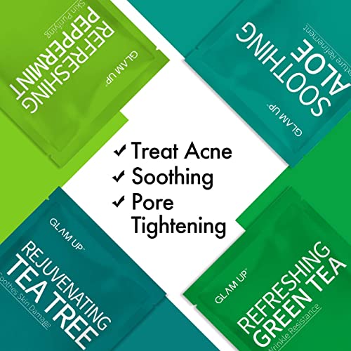 12 Pack GLAM UP Facial Sheet Masks