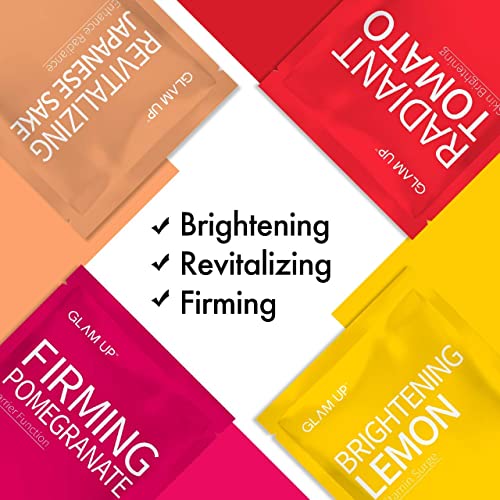 12 Pack GLAM UP Facial Sheet Masks