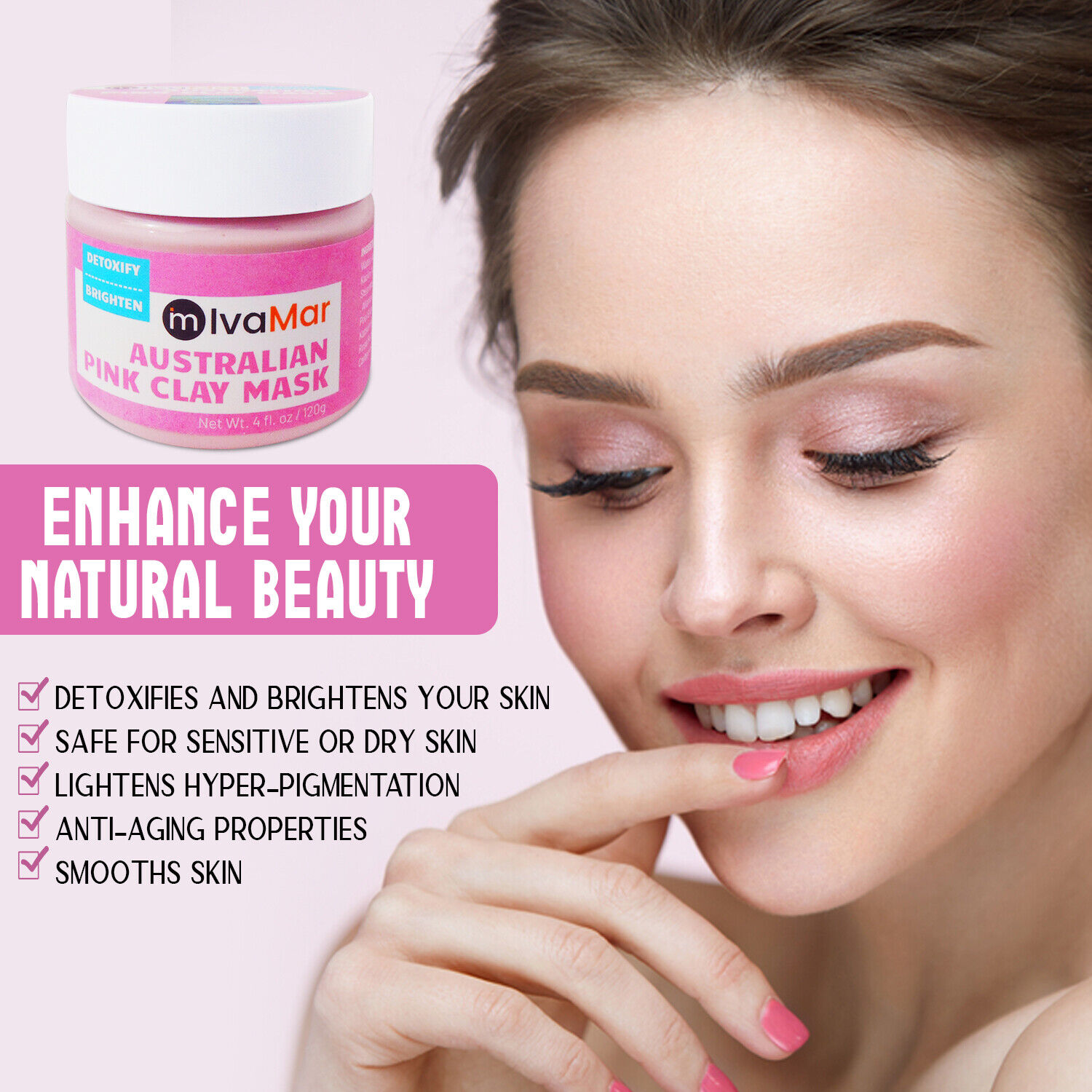 Australian Pink Clay Mask - Cleanse & Detoxify