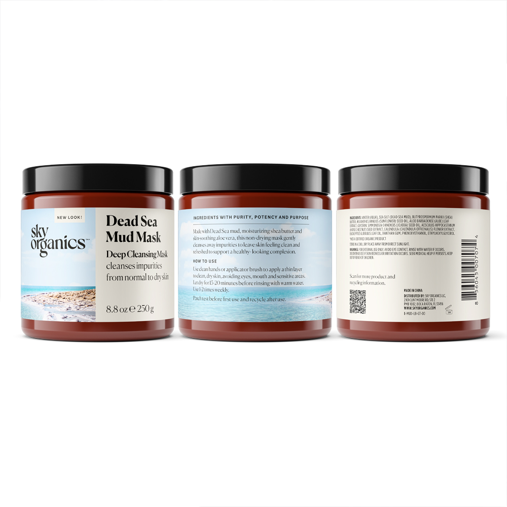 Purifying Dead Sea Mud Mask, 8 Oz