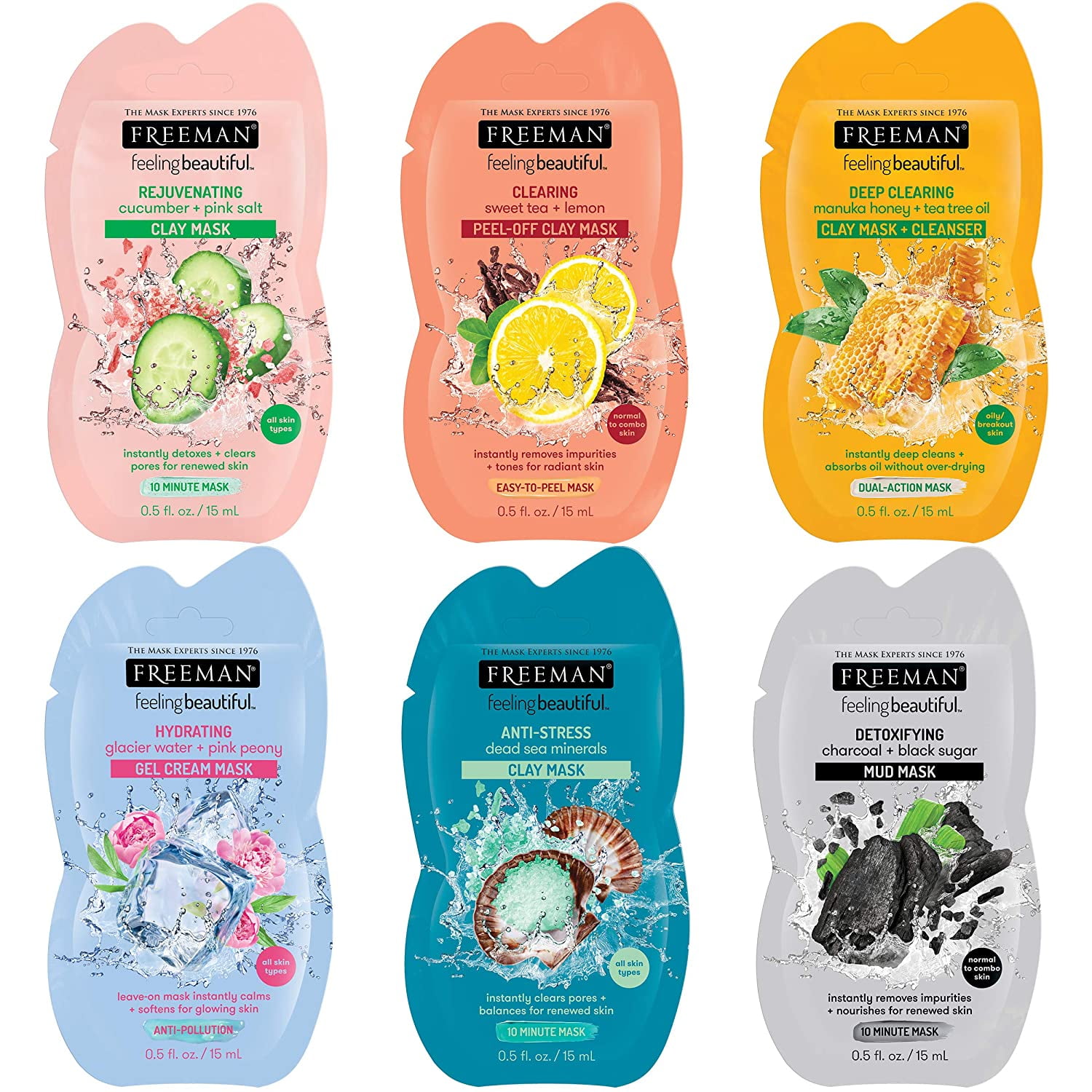 Freeman Mud Mask Variety Pack - 6 Count