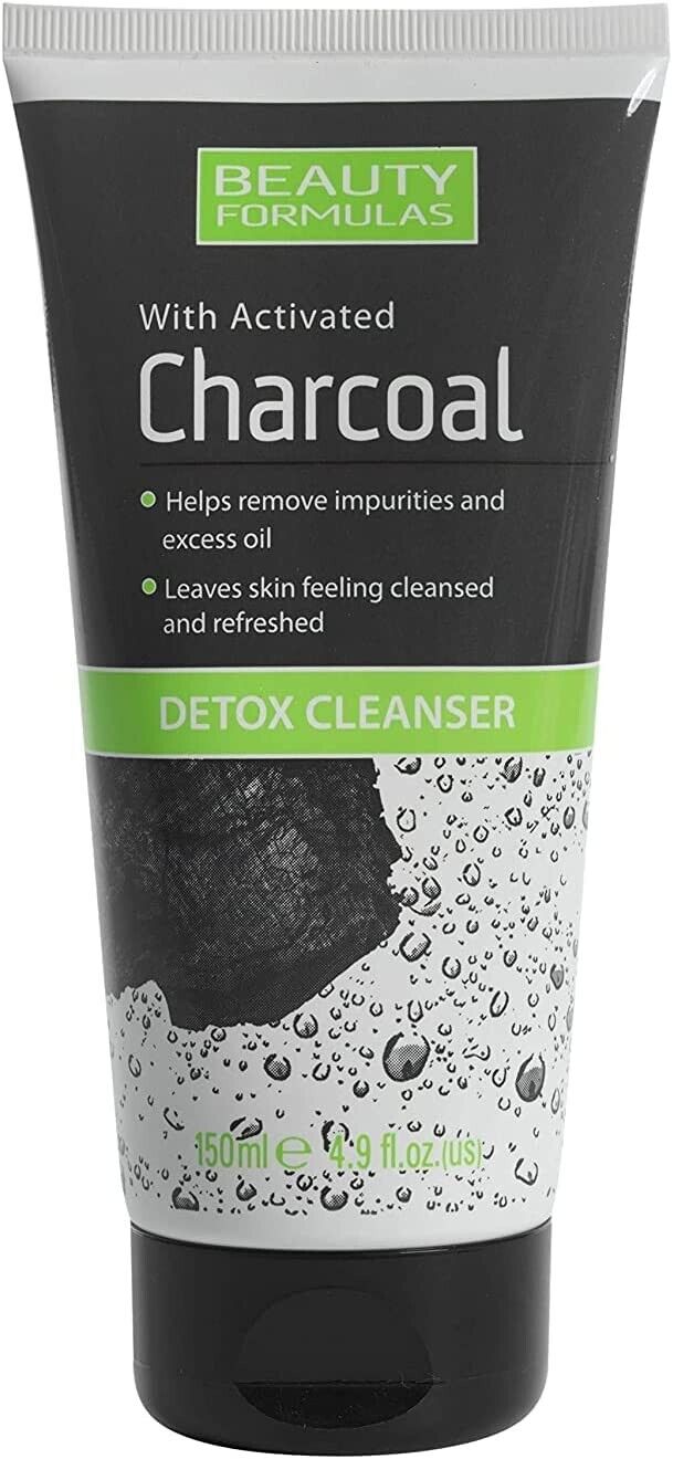 Beauty Formulas with Activated Charcoal Detox Cleanser, 150ml