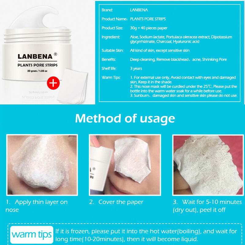 LANBENA Blackhead Remover Facial Pore Strips